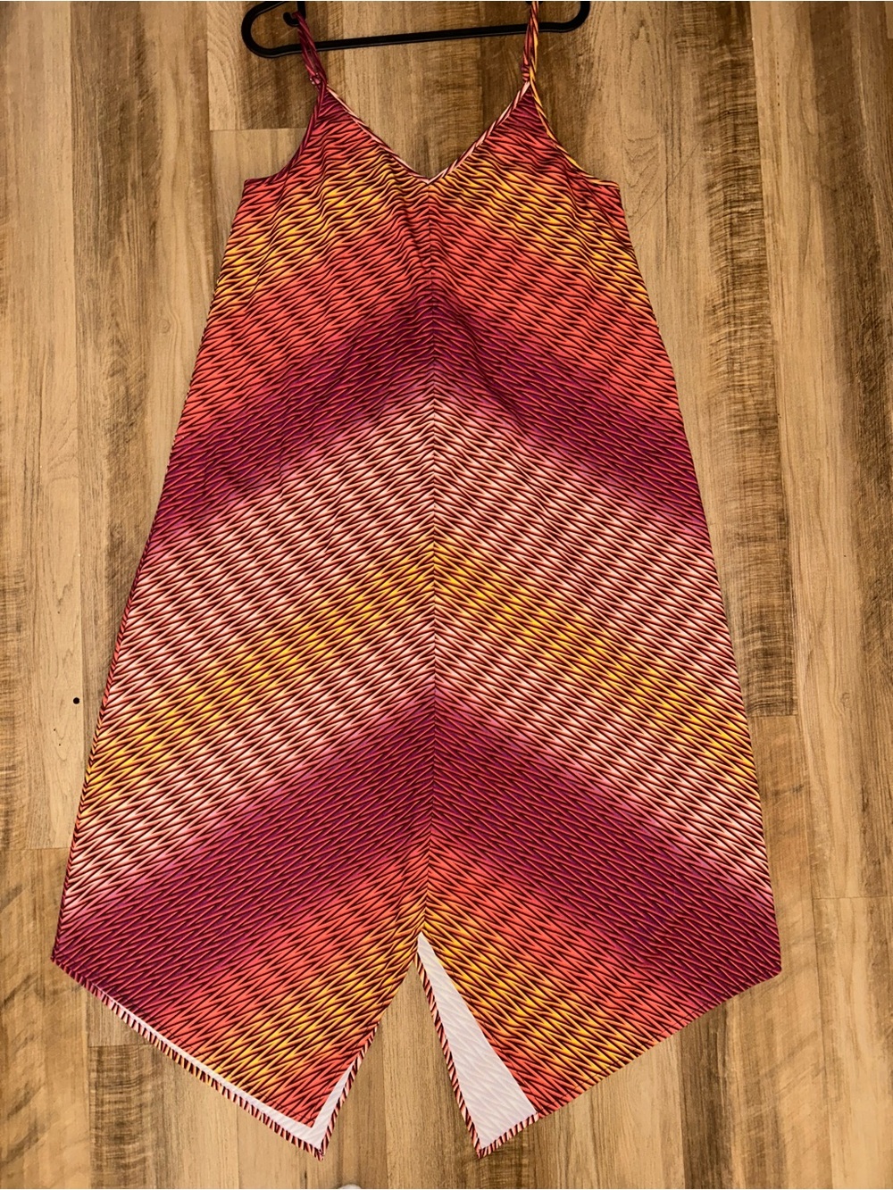 Women’s V-Neck Sleeveless Sundress in Red and Yellow